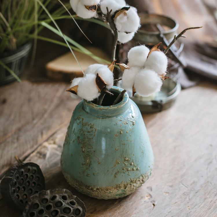 Vaso in ceramica turchese