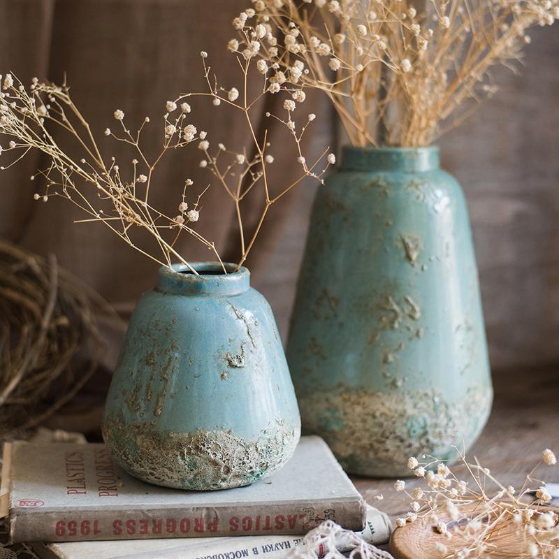 Vaso in ceramica turchese