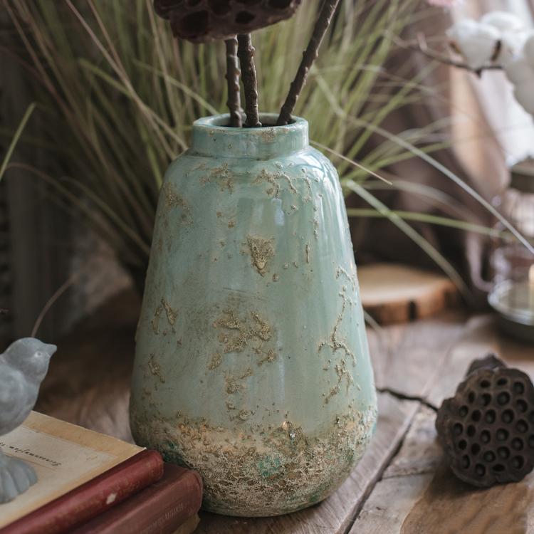 Vaso in ceramica turchese