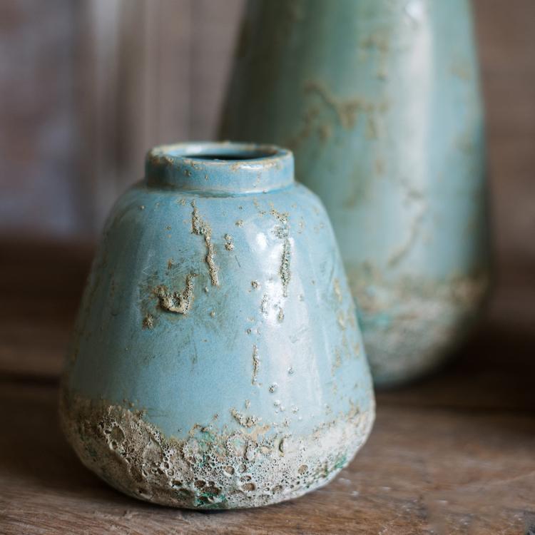 Vaso in ceramica turchese