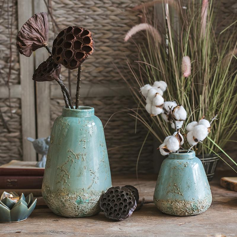 Vaso in ceramica turchese