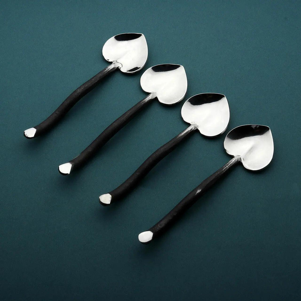Set 4 cucchiaini da caffè/dessert Twig Heart