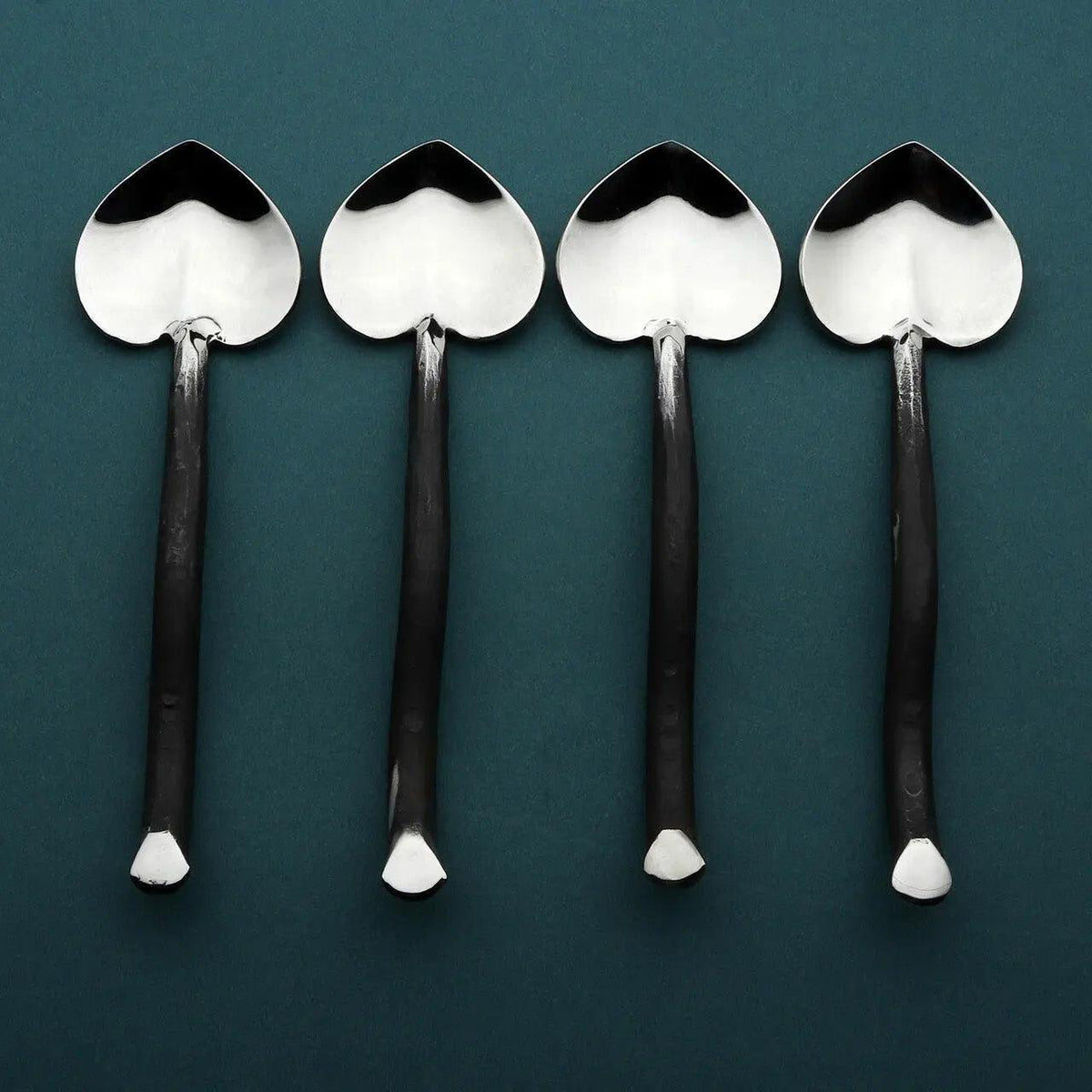 Set 4 cucchiaini da caffè/dessert Twig Heart