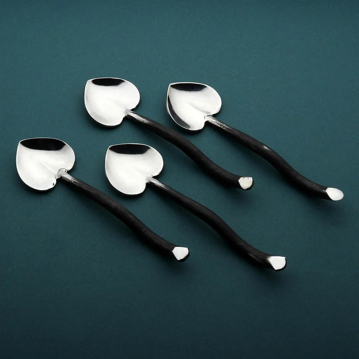 Set 4 cucchiaini da caffè/dessert Twig Heart