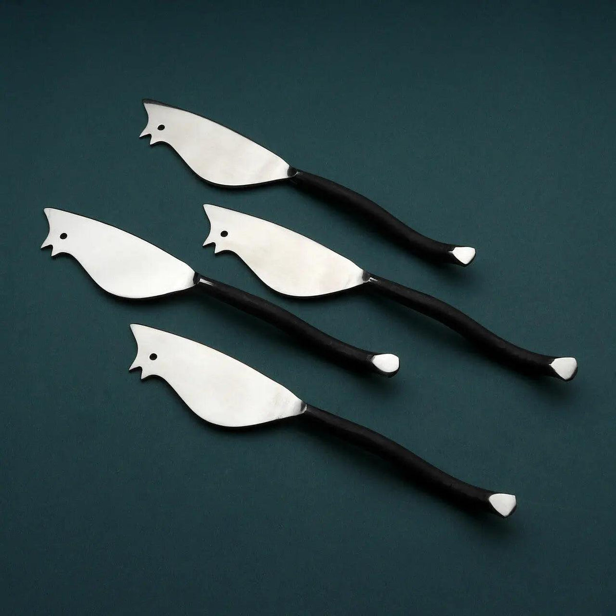 Ensemble 4 pièces de couteaux/spatules à fromage Ratoncito Twig