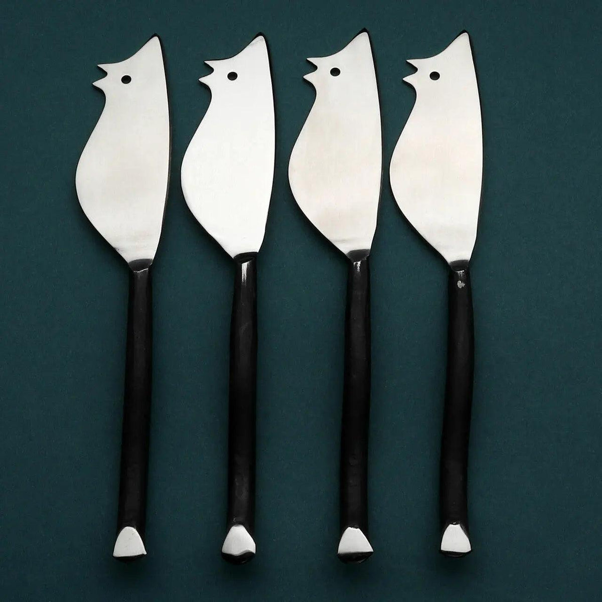 Ensemble 4 pièces de couteaux/spatules à fromage Ratoncito Twig