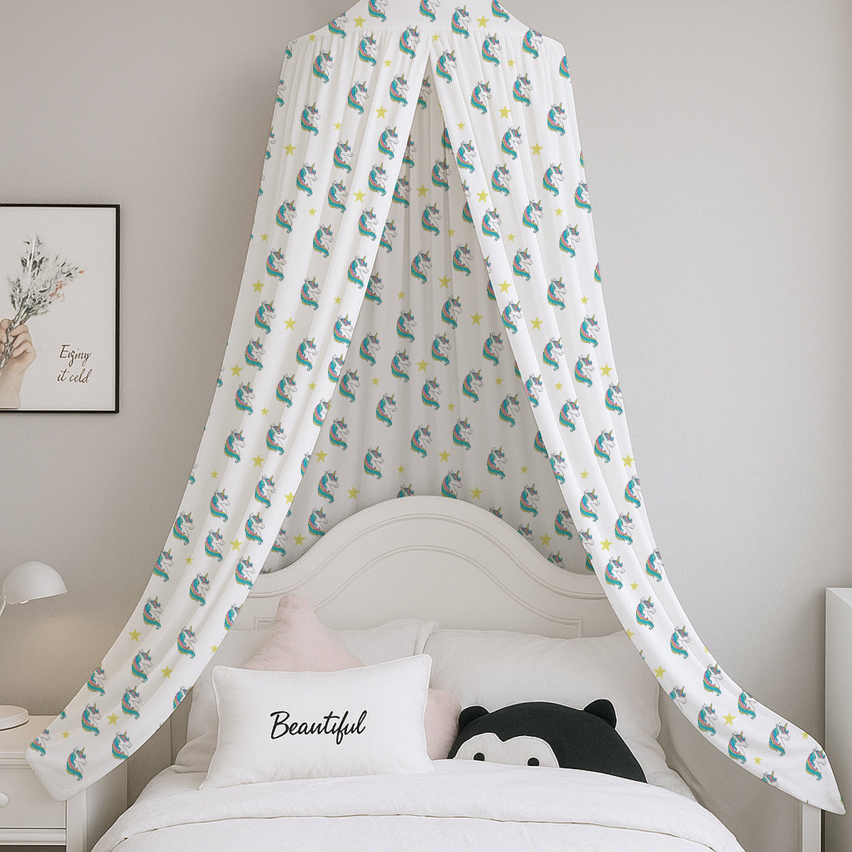 Voile imprimé licorne