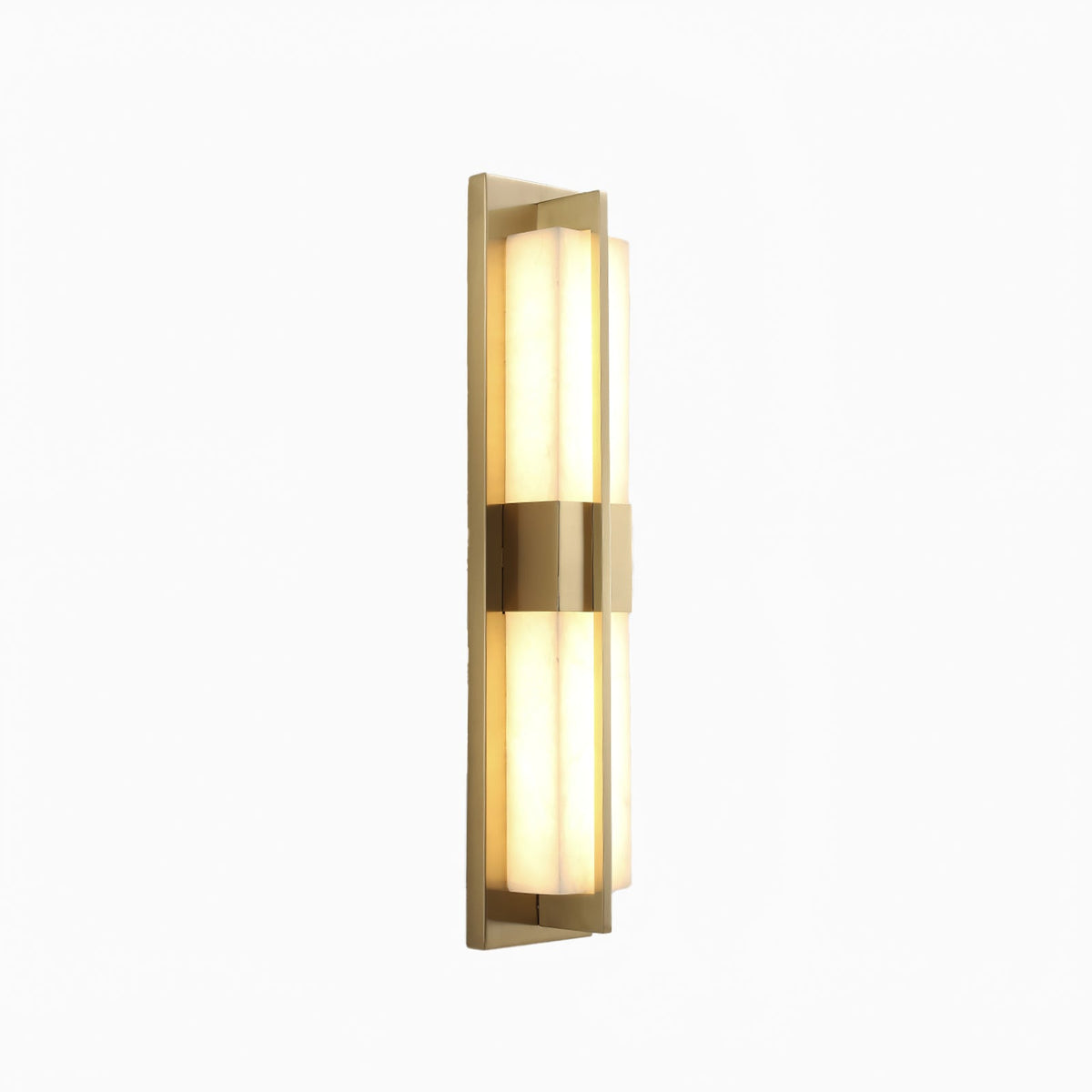 Vertical Alabaster Stone Wall Sconce