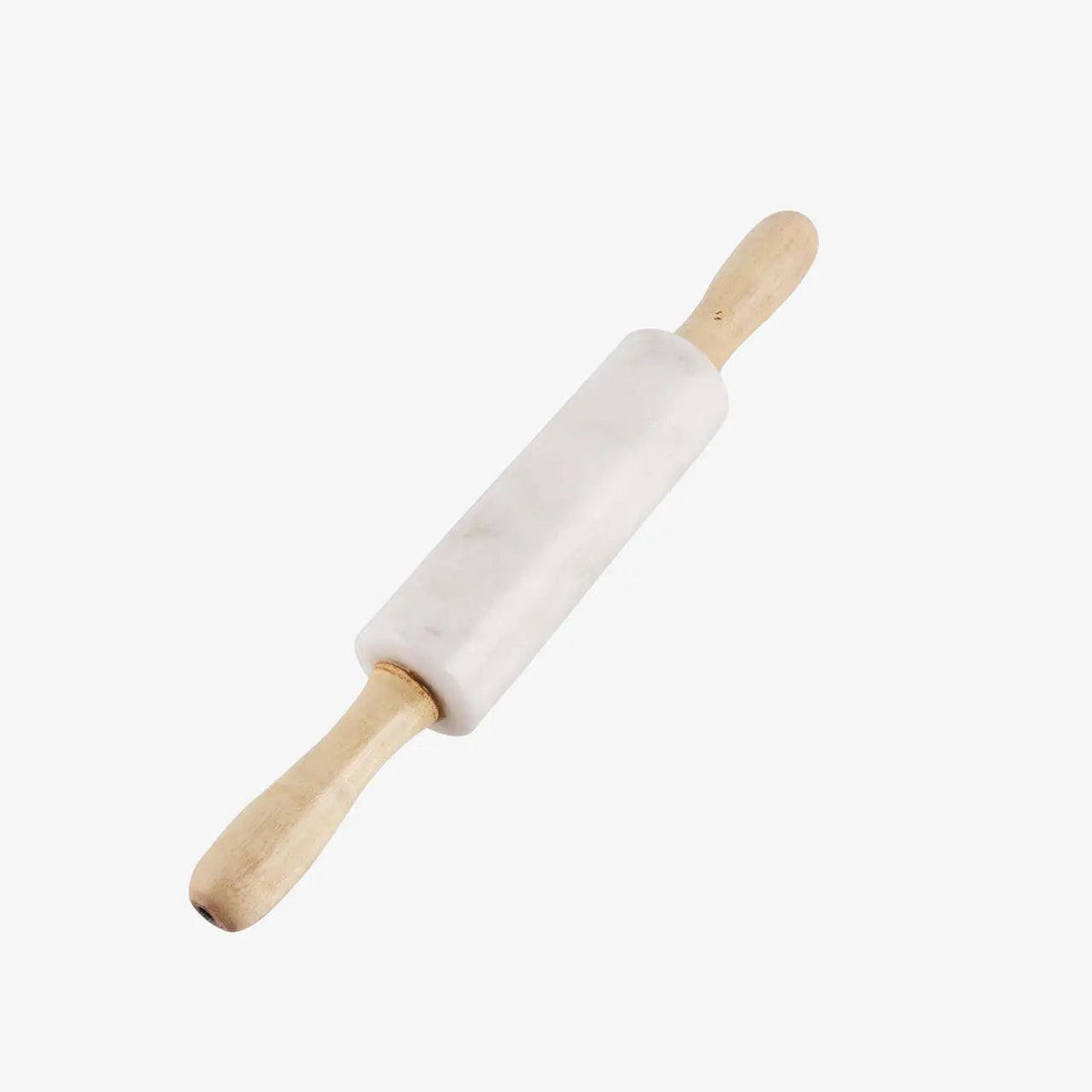 Mattarello in marmo bianco e legno Vivace