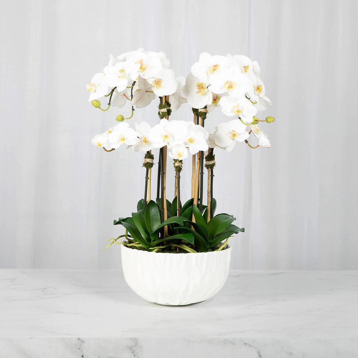 Composition d'orchidées artificielles - 61 cm