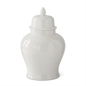 White Ceramic Lidded Ginger Jar - 2 Sizes Available