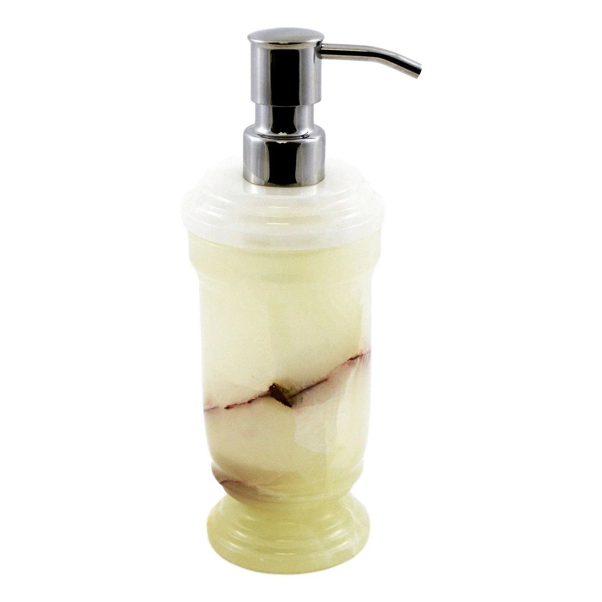 Dispenser per sapone liquido in onice bianco