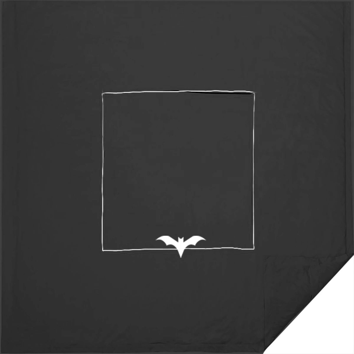 Parure de lit brodée chauve-souris noire
