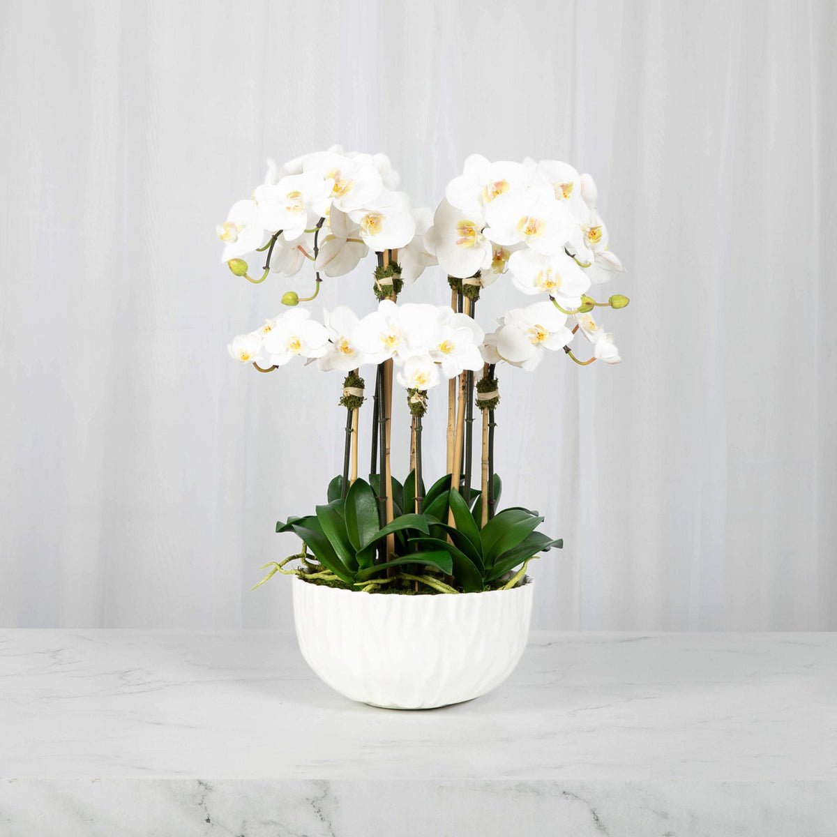 Composition d'orchidées artificielles - 61 cm
