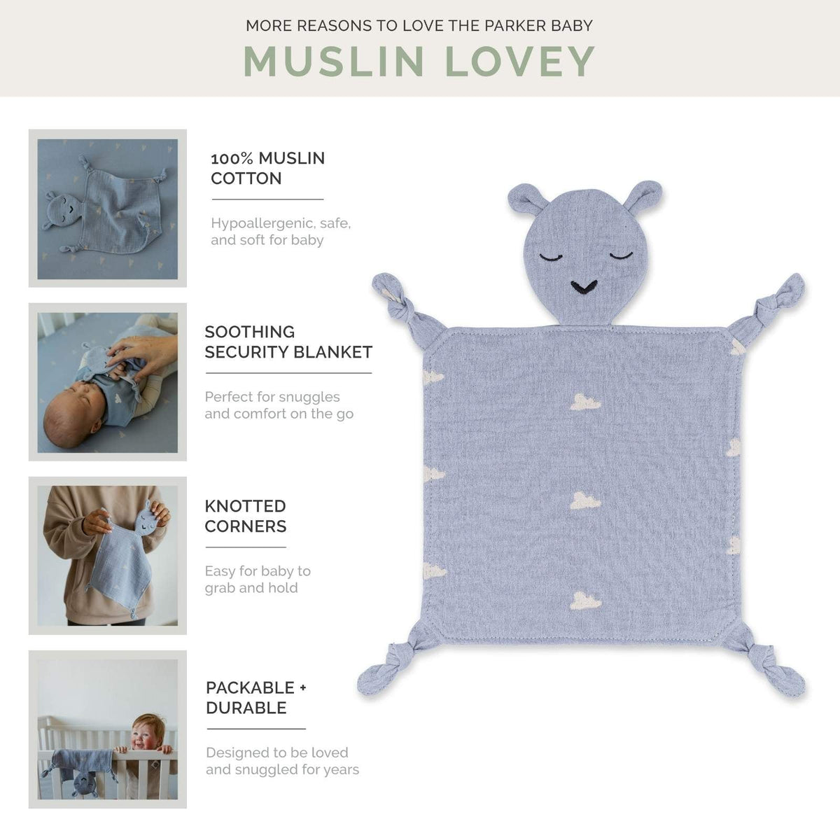 Doudou 100 % mousseline – Windy