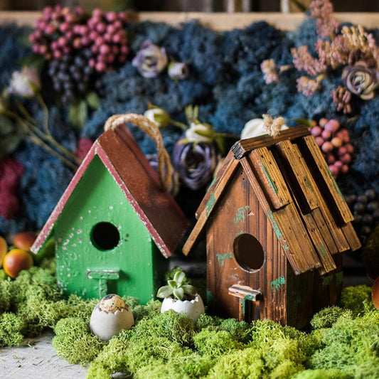 Wood Craft Bird's House Ornament