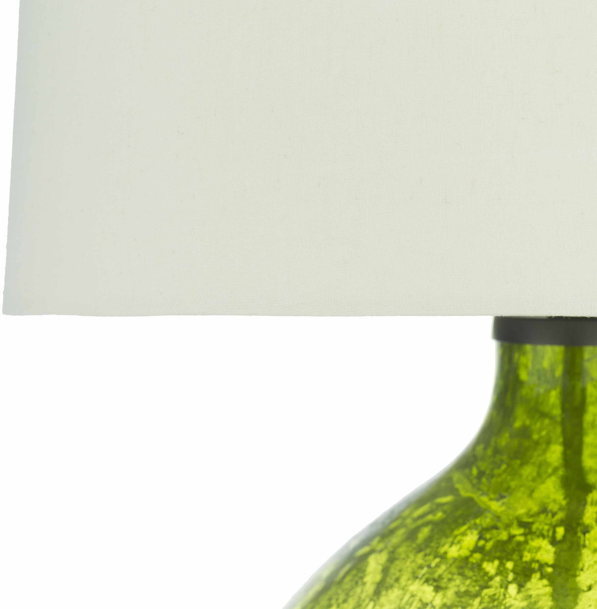 Lampe de table en verre vert citron Westview - Soldes