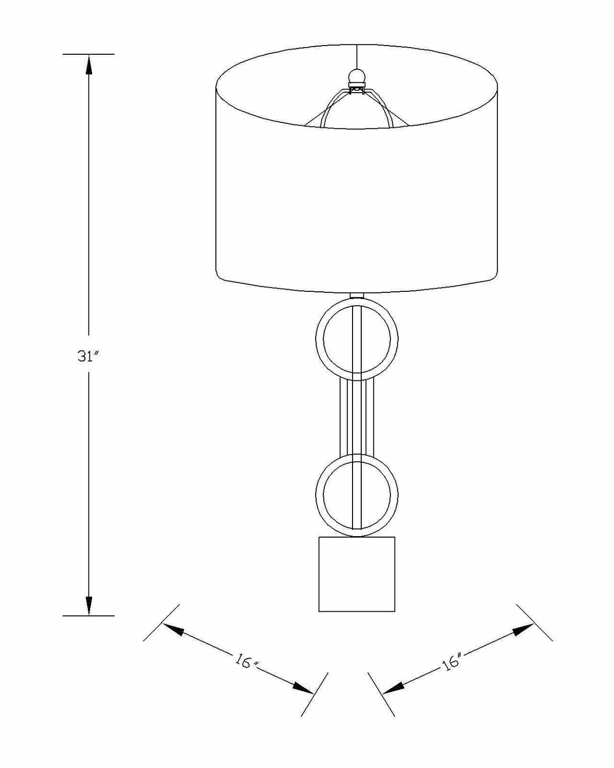 Lampe de table Zell Gold Crystal - Liquidation