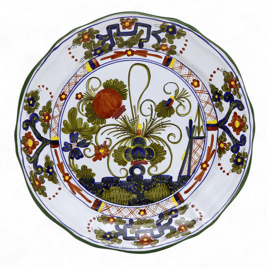 FAENZA-CARNATION: Scalloped dinner plate (11 D)
