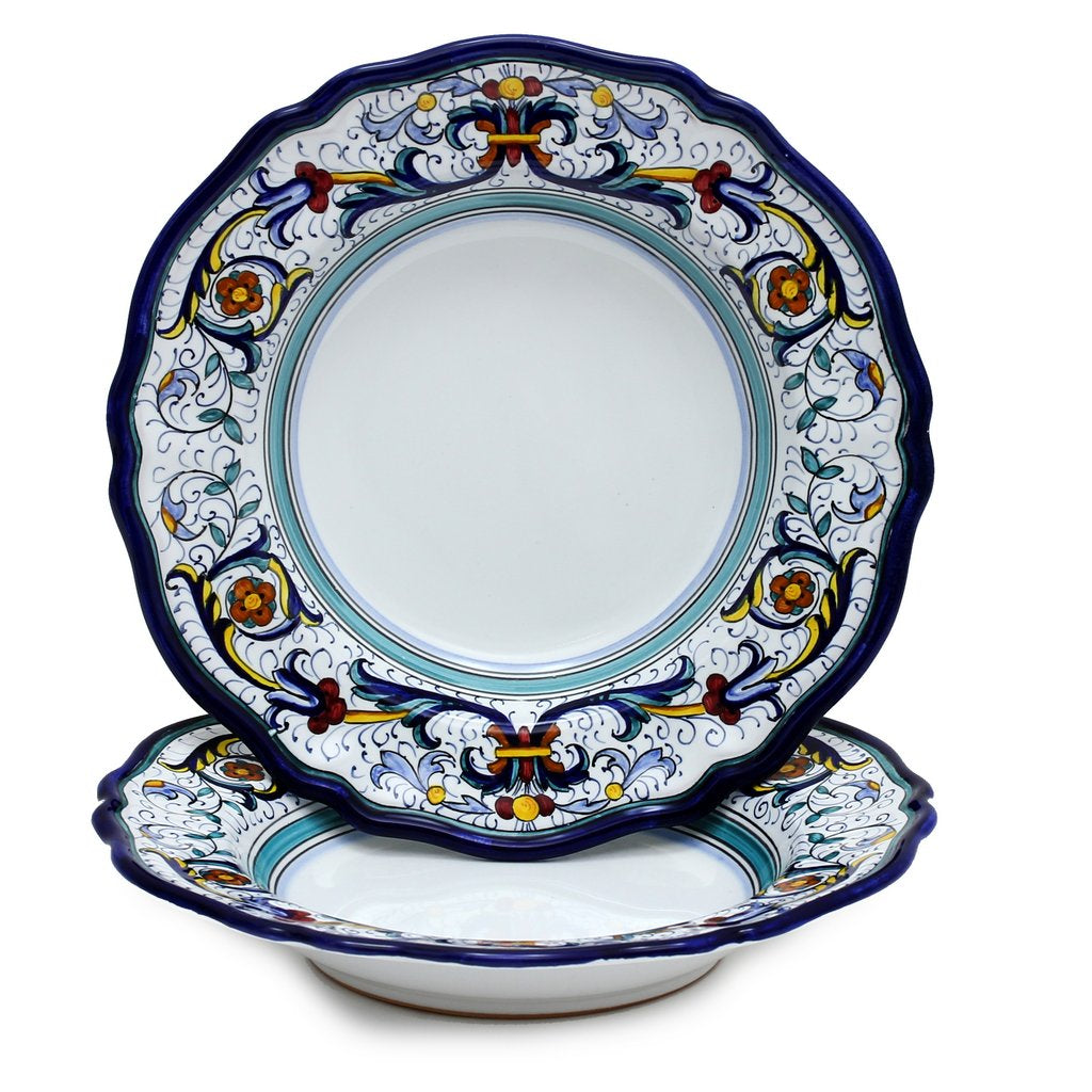 VECCHIA DERUTA : Assiette creuse à bord festonné pour pâtes/soupe
