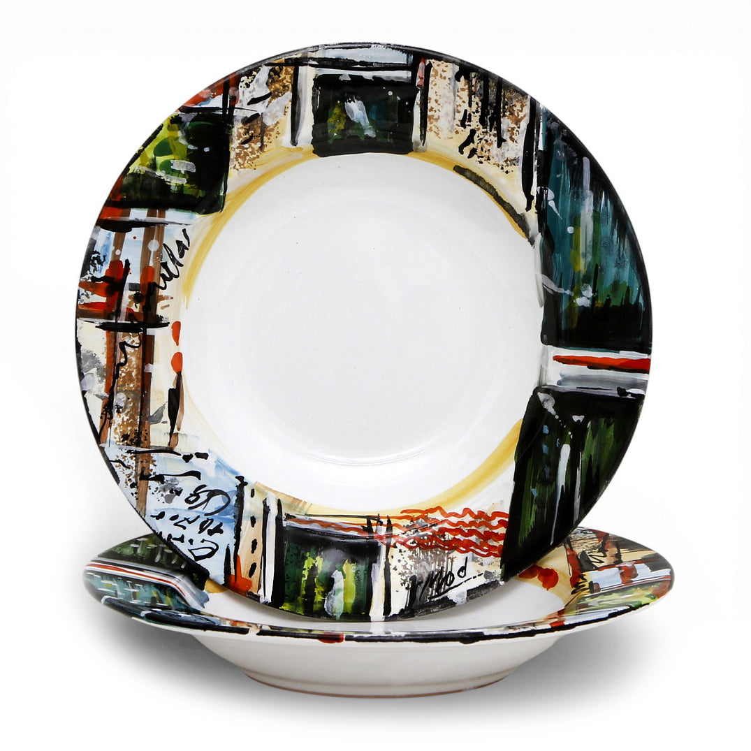 MODERNA: Pasta/Soup Rimmed Plate - Crisalide Design by L. Centinaro