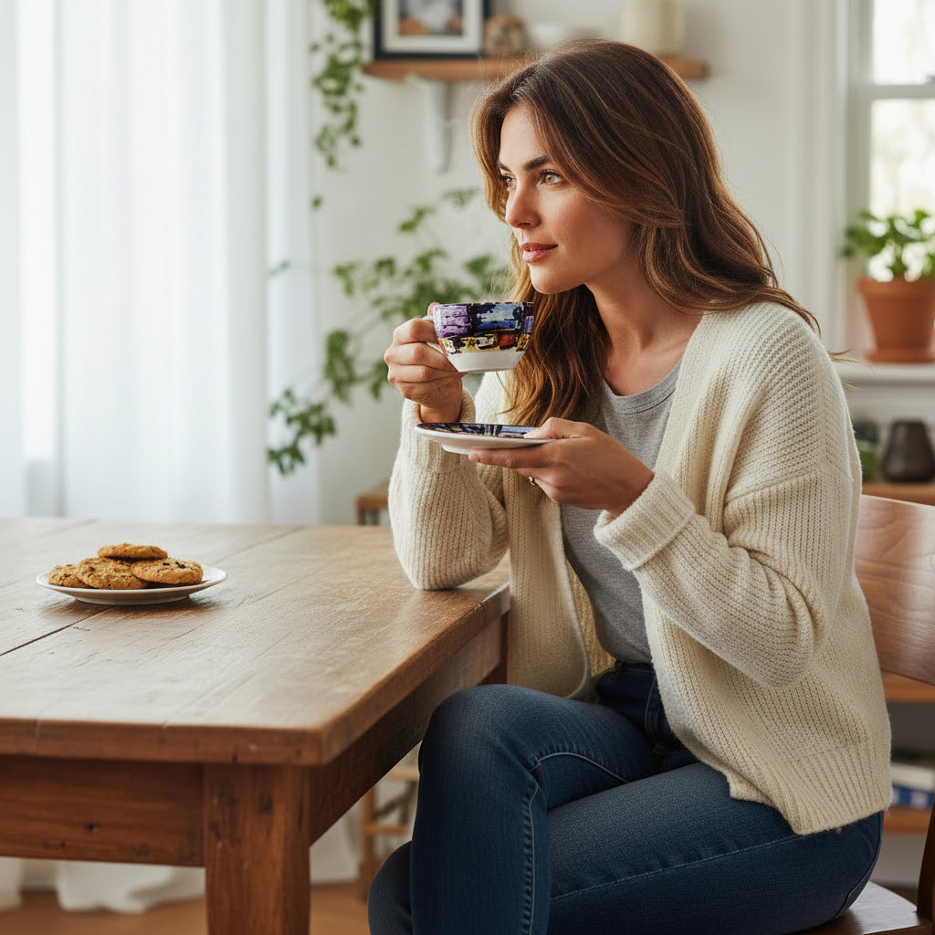MODERNA : Tasse à café/thé et soucoupe - Design Crisalide par L. Centinaro
