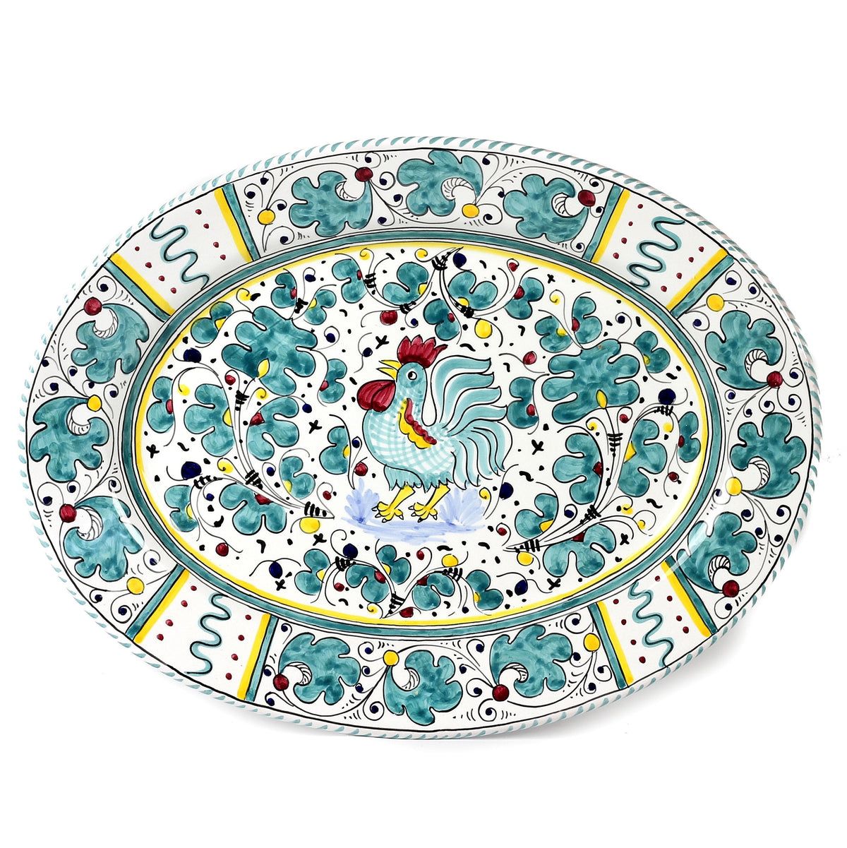 COQ VERT D'ORVIETO : Grand plat ovale
