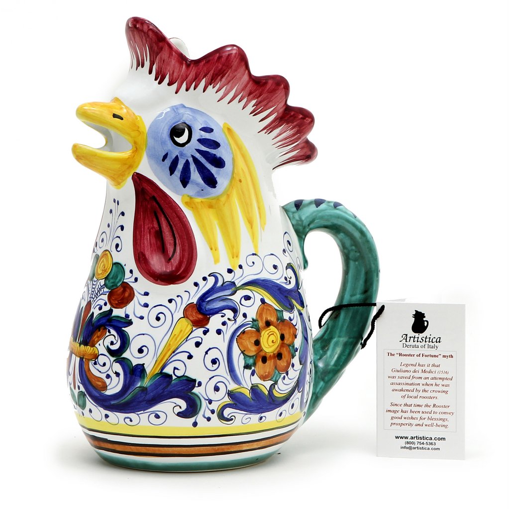 RICCO DERUTA DELUXE: Rooster of Fortune multi use pitcher (1 Liter)