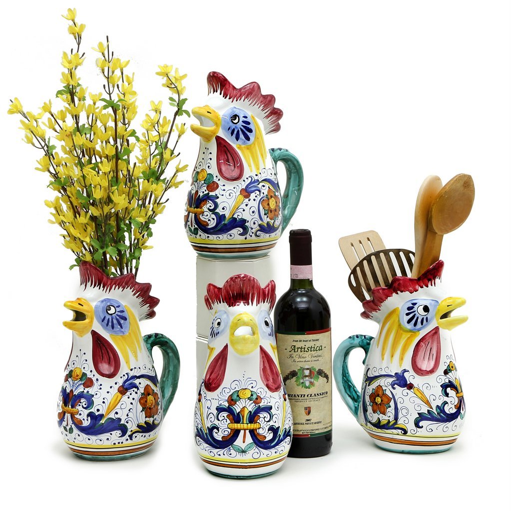 RICCO DERUTA DELUXE: Rooster of Fortune multi use pitcher