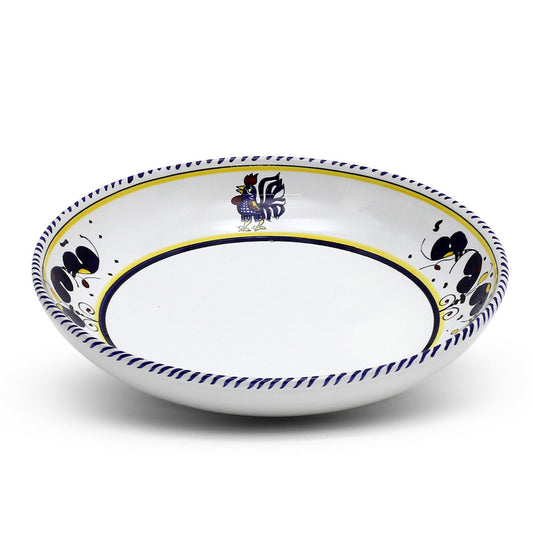ORVIETO BLUE ROOSTER: Risotto/Pasta/Cioppino round shallow coupe bowl