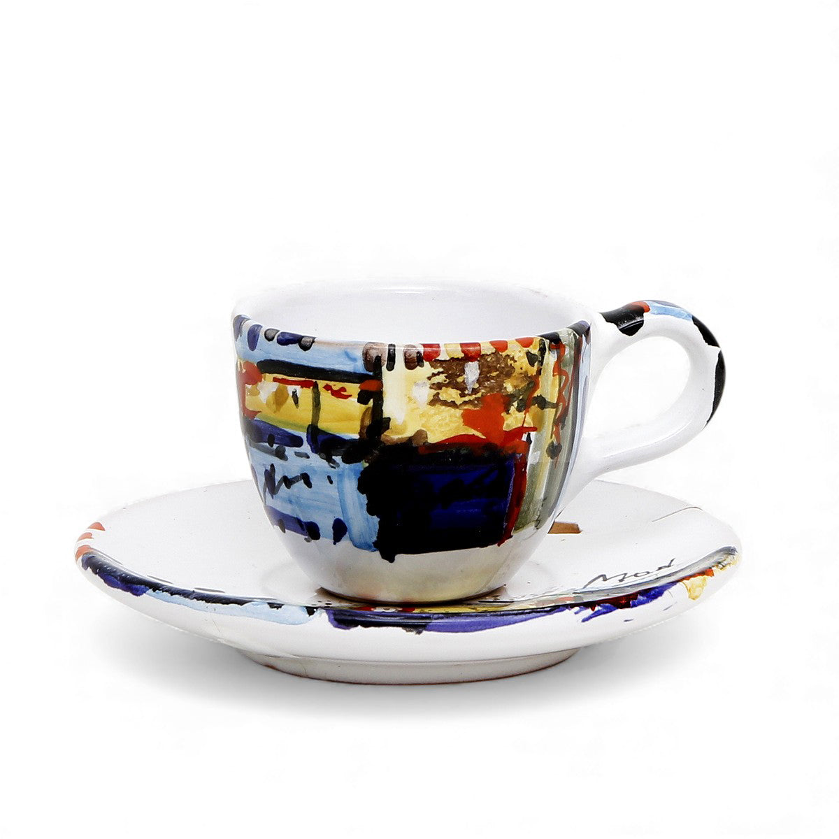 MODERNA: Espresso Coffee Cup and Saucer - Crisalide Design by L. Centinaro