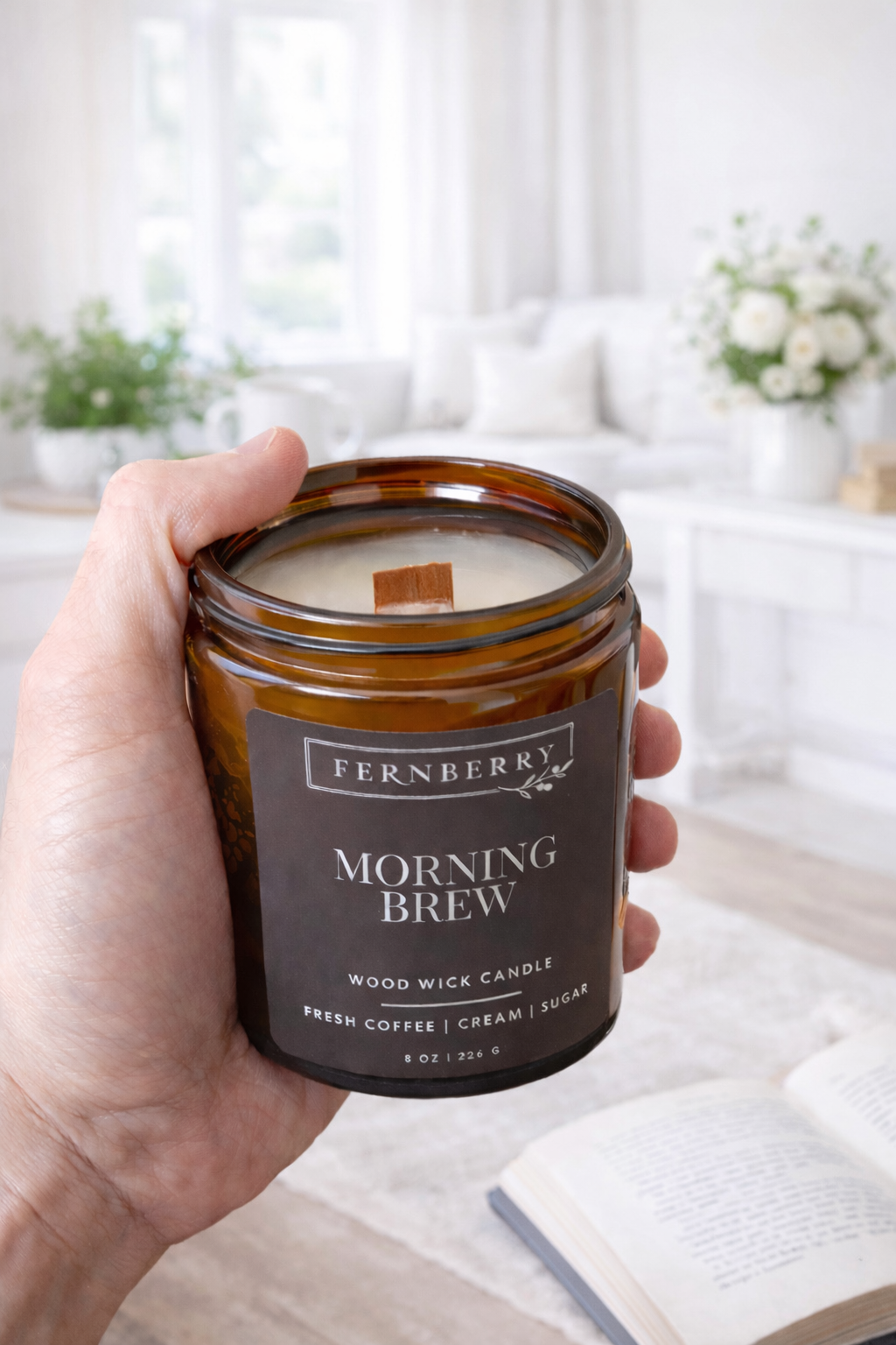 Morning Brew- 8oz Wood Wick Candle
