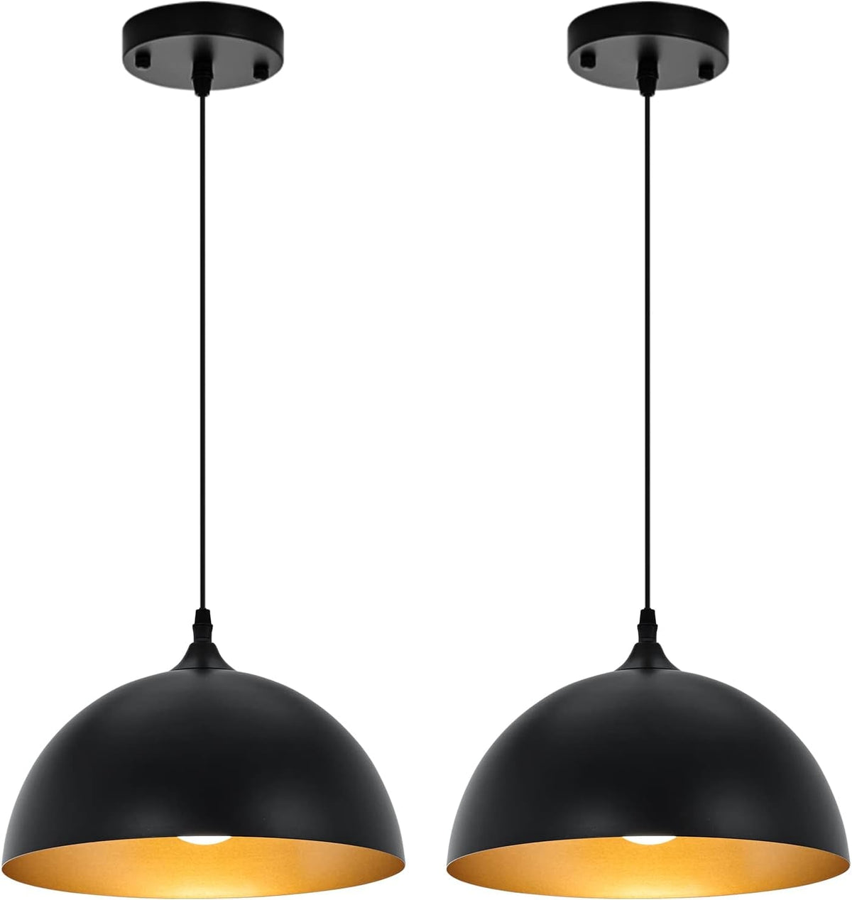 2 Farmhouse Dome Pendant Lights