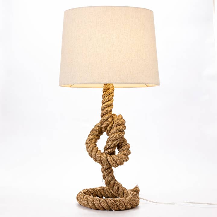 Rope Knot Table Lamp 24" Coastal