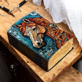Horse Vintage Cowboy Leather Journal with Lock MNM HANDICRAFTS 17.8 cm