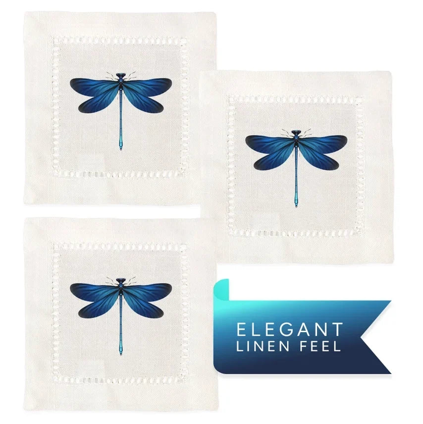 Hemstitch Napkins - Dragonfly (Set of 6)