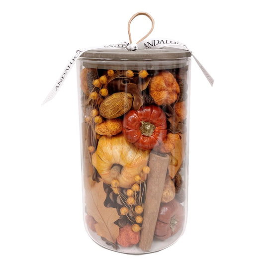 Barattolo di pot-pourri alle spezie di zucca