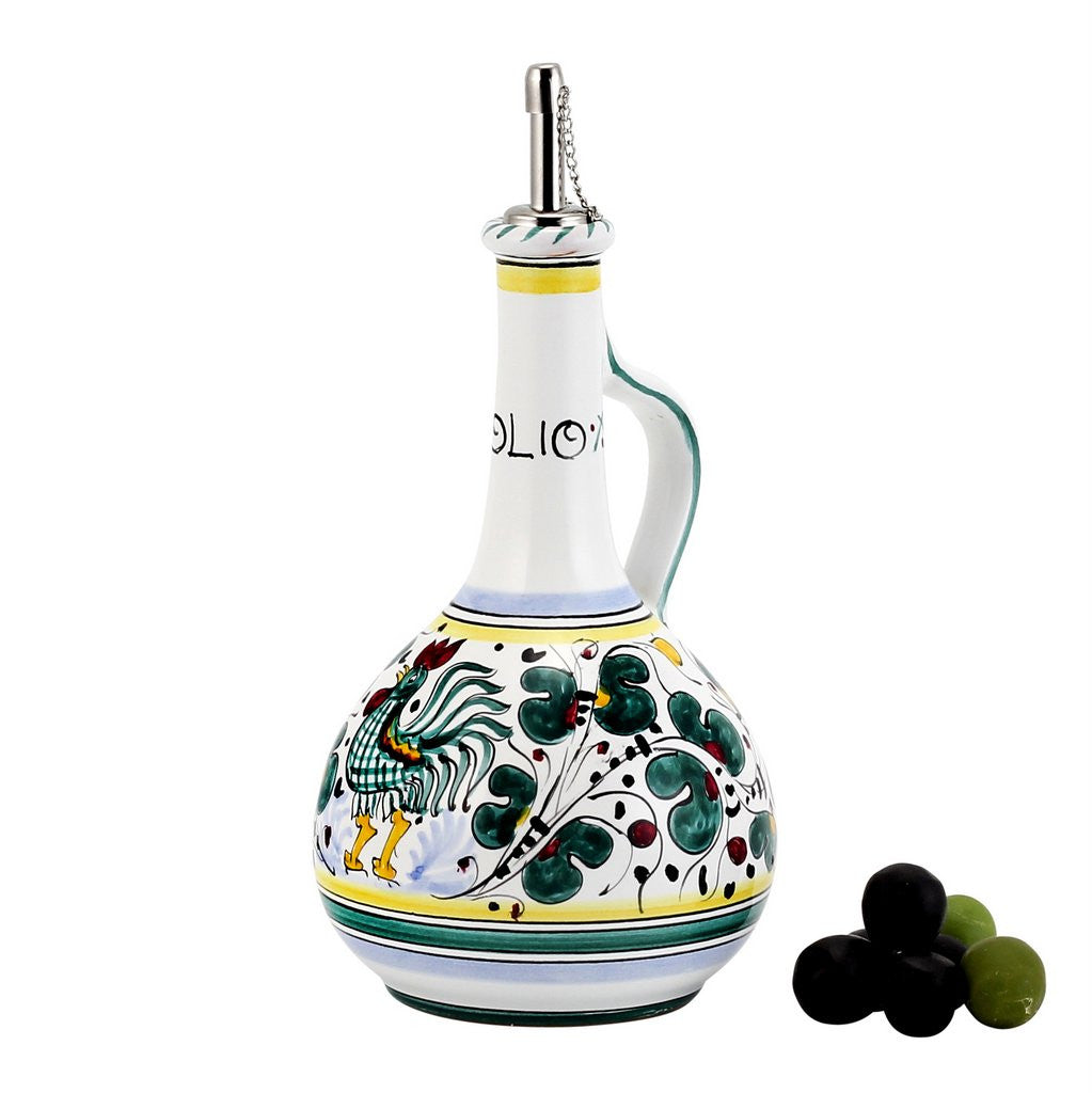 ORVIETO GREEN ROOSTER : Distributeur d'huile d'olive de luxe