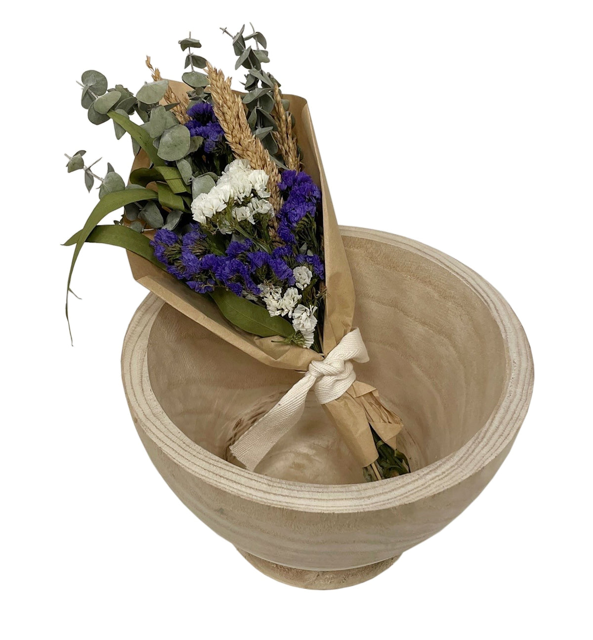 Petite Floral and Eucalyptus 12" Bouquet: Purple Floral