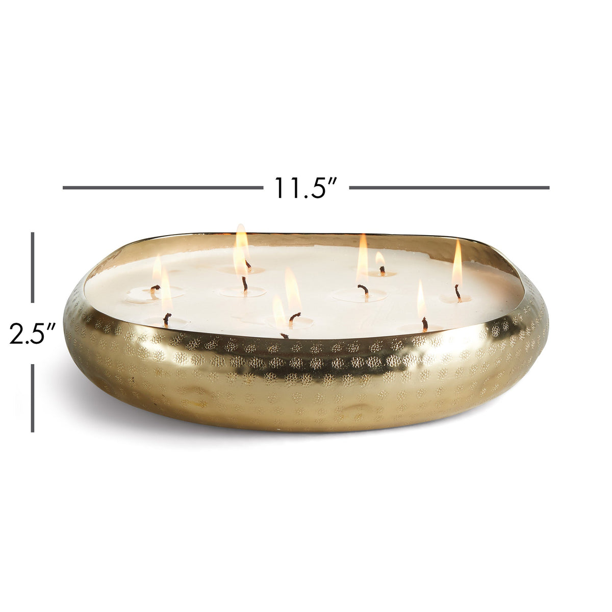 10 WICK GOLD CANDLE TRAY