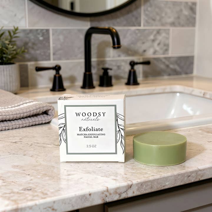 Matcha Exfoliating Facial Cleansing Bar Woodsy Homelife 136.1 g