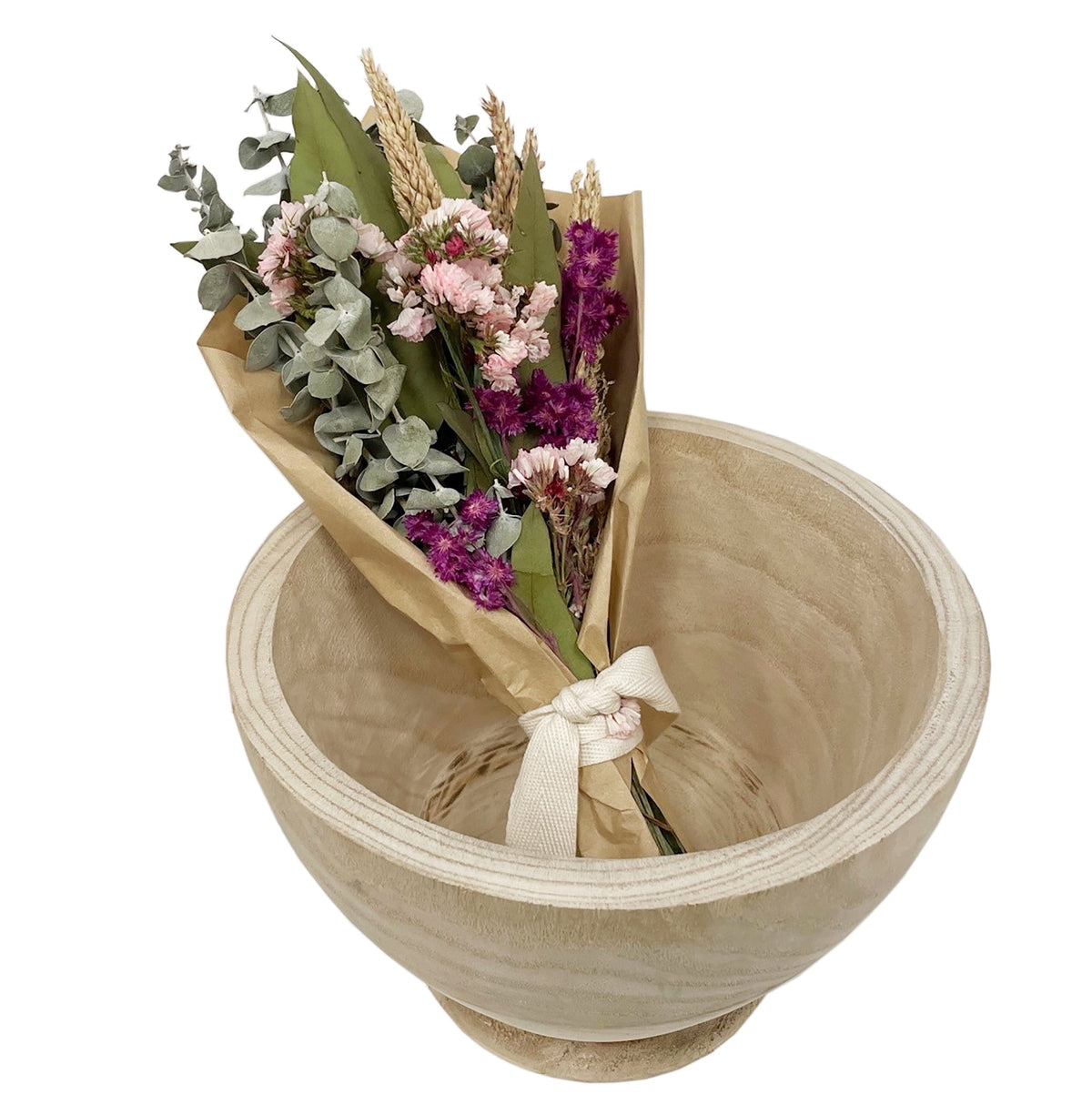 Petite Floral and Eucalyptus 12" Bouquet: Pink Floral
