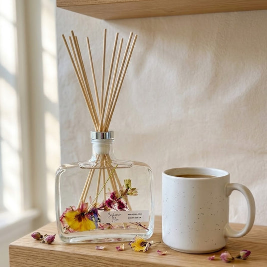 Diffuseur à roseaux botanique fait main 355 ml - Décoration d'aromathérapie de qualité supérieure