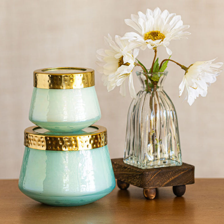 Accent Watercolor Pressed Floral Candle - Pacific Coast