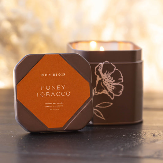 Candela in latta Accent - Miele e Tabacco
