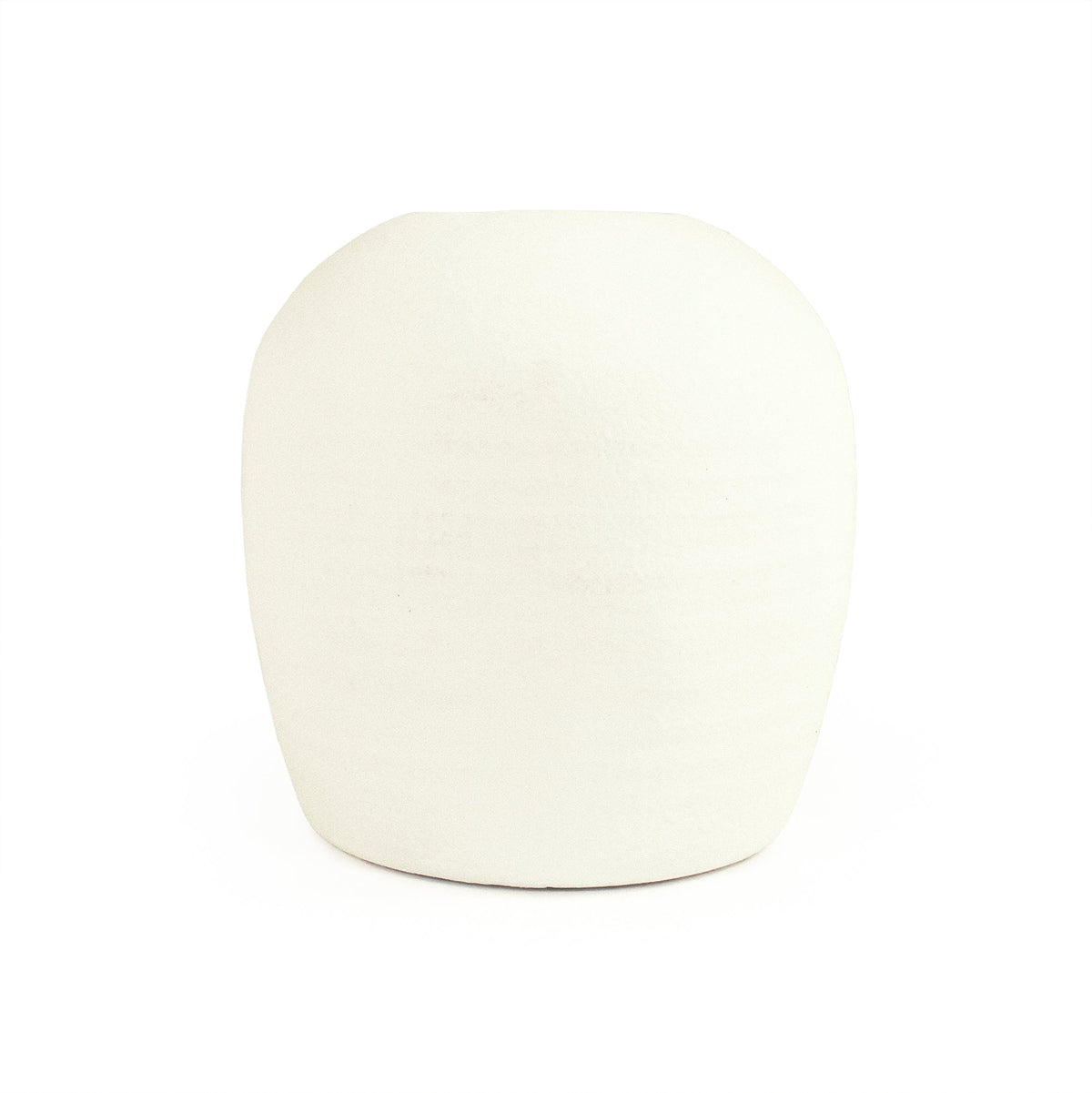 Elio Matte White Ceramic Vase 11.5 in