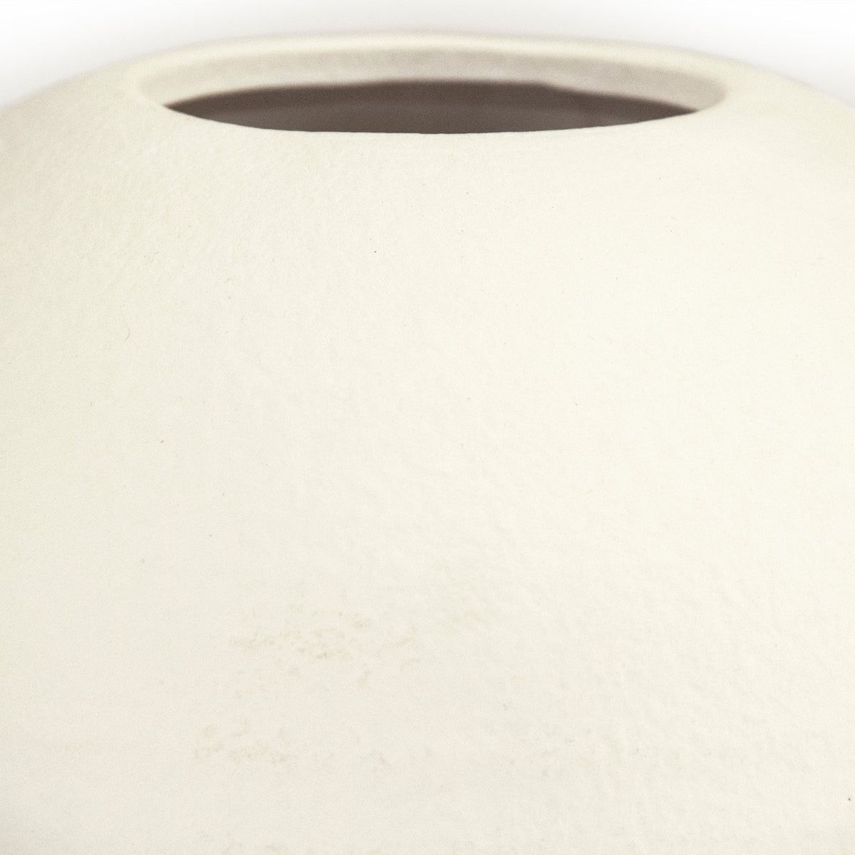 Elio Matte White Ceramic Vase 11.5 in