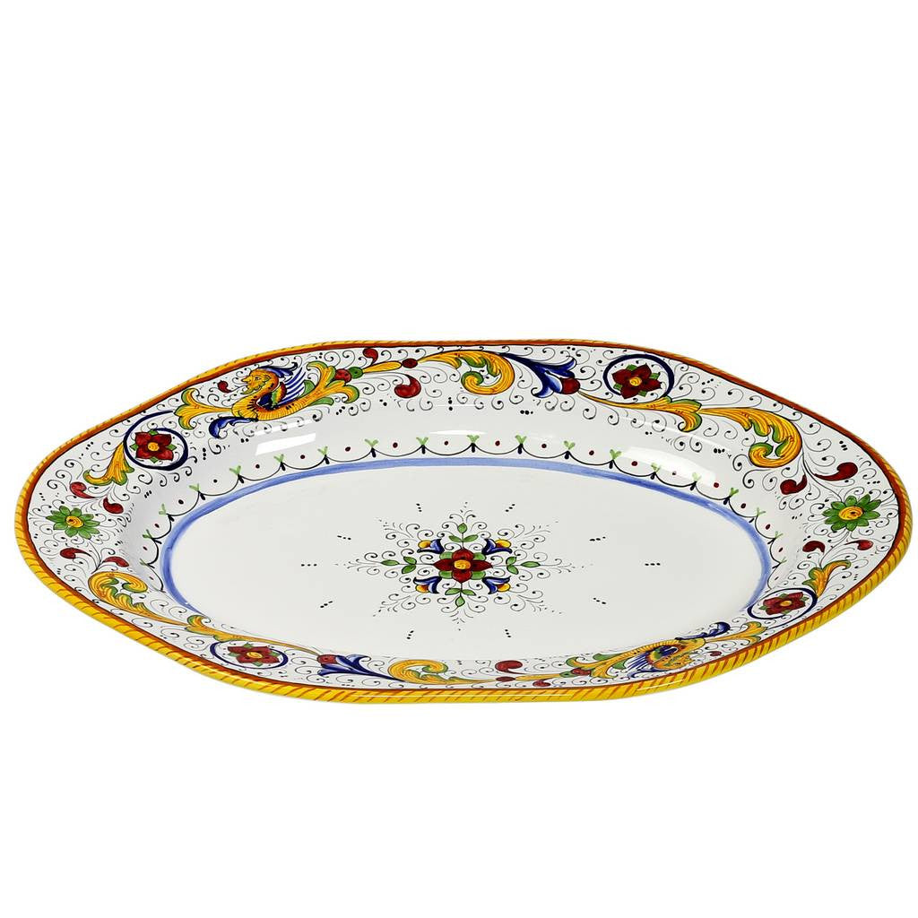RAFFAELLESCO DELUXE: Piatto Ovale Esagonale Extra Large