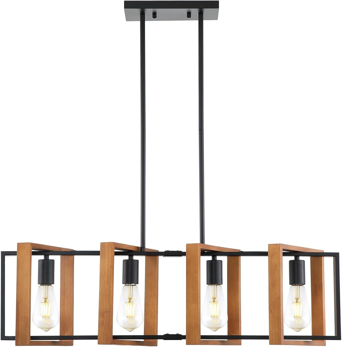 Farmhouse Linear Semi-Caged Chandelier