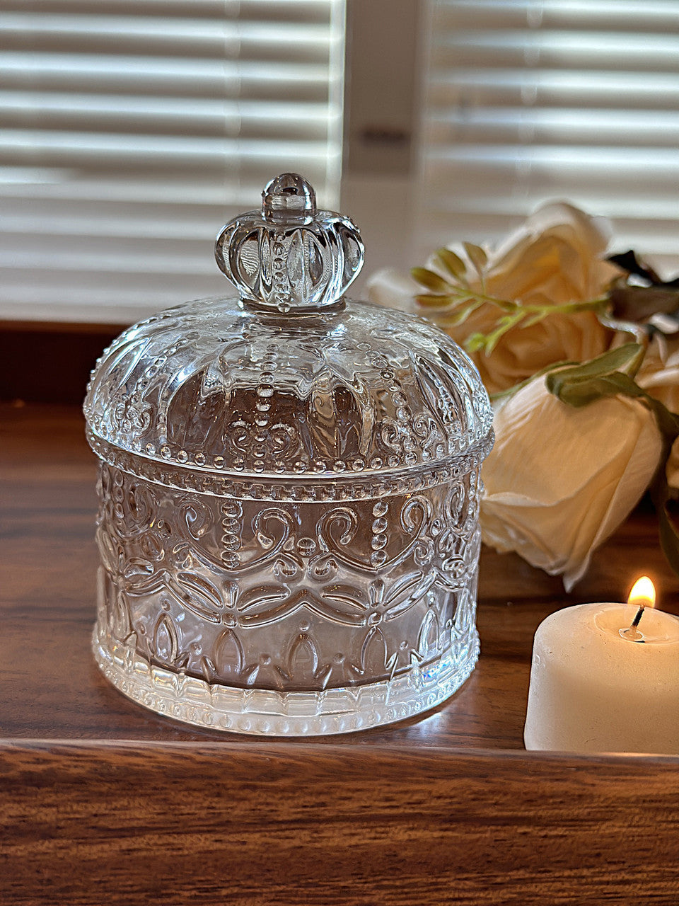 Crystal Glass Storage Jar